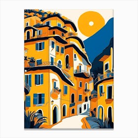 Summer In Positano Painting (279) Canvas Print