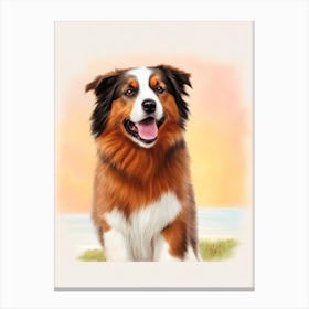 Australian Shepherd Illustration dog Canvas Print
