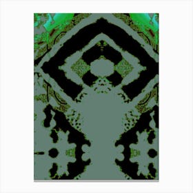 Abstract Green Kaleidoscope Canvas Print