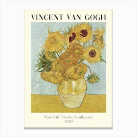 Vincent Van Gogh Vase With Twenty Sunflowers Canvas Print
