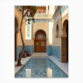 Courtyard Of A House In Morocco Canvas Print