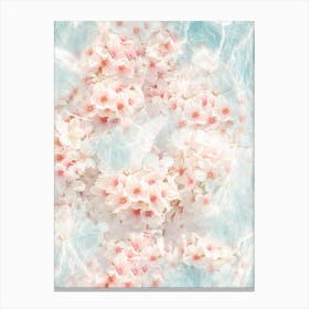 Spring Vibes - Pool Water Sakura Blossom Flowers Canvas Print