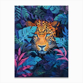 Leopard In The Jungle 49 Canvas Print