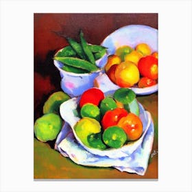 Sugar Snap Peas Cezanne Style vegetable Canvas Print