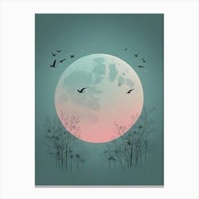 Fly Away Moon Scene (4) Canvas Print