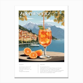 Aperol Spritz Cocktail 1 Canvas Print