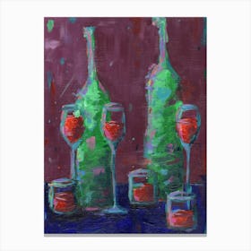 Red Wine And Glasses Canvas Print