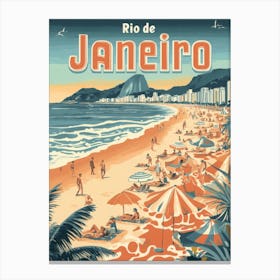 Aihrgdesign A Classic 1960s Travel Poster For Rio De Janeiro 1 Canvas Print