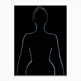 Silhouette Of Nude Female Body Canvas Print