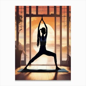 faceless Yoga Pose 1 Canvas Print