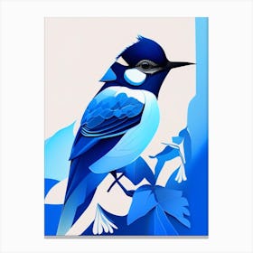 Blue Jay Pop Matisse Bird Canvas Print