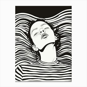 Black And White Drawing 2 Canvas Print