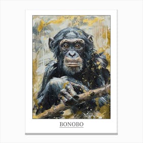 Bonobo Precisionist Illustration 3 Poster Canvas Print