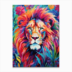 Lion Art Painting Fauvist Style 4 Canvas Print