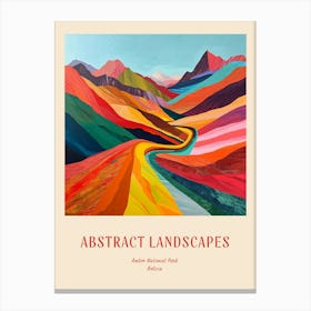 Colourful Abstract Ambor National Park Bolivia 3 Poster Canvas Print