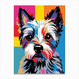 Pop Art Comic Style Yorkshire Terrier 2 Canvas Print