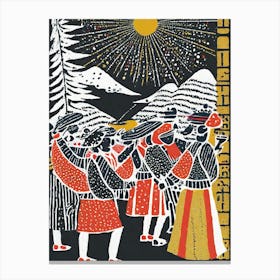 A Festival Procession Canvas Print