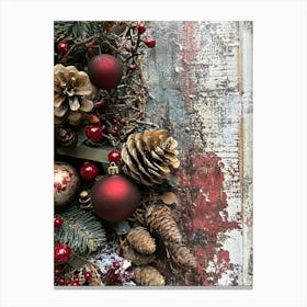 Vintage Holiday Mixed Media 10 Canvas Print