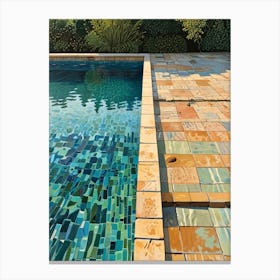 Tiled Pool Canvas Print