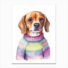 Baby Animal Watercolour Puppy 2 Canvas Print