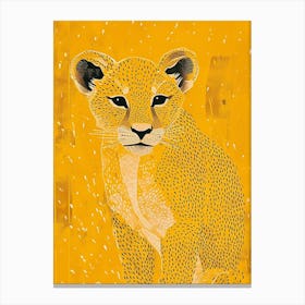 Yellow Mountain Lion 3 Canvas Print