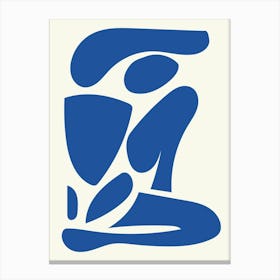 Figure Abstract Blue Canvas Print