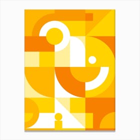 Orange Geometric Shapes Canvas Print