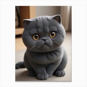 Short Haired Cat Canvas Print