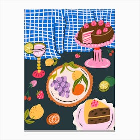 Desserts Tablescape Canvas Print