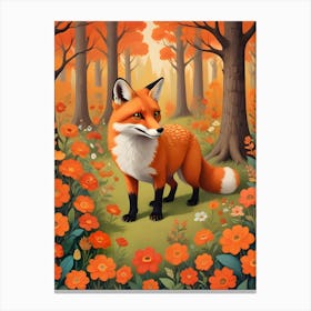 Fox In The Forest 1 Canvas Print