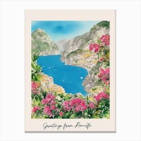 Greetings From Amalfi Canvas Print