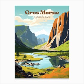 Gros Morne Park Canada Outdoor Modern Travel Art Canvas Print