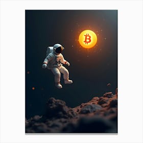 Bitcoin Astronaut 4 Canvas Print