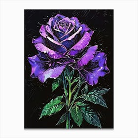 Purple Rose Canvas Print