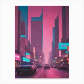 Neon City 6 Canvas Print