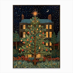 William Morris Christmas Tree 2 Canvas Print