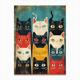 Group Of Cats 3 Canvas Print