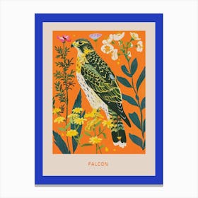 Spring Birds Poster Falcon 1 Canvas Print