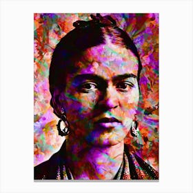 Frida Kahlo Colorful Art Canvas Print