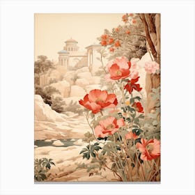 Japanese Anemone Victorian Style 0 Canvas Print