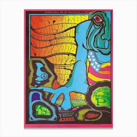 Prop P Benefit Jefferson Airplane 1967 Fillmore Aor Concert Poster Canvas Print