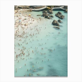 Full Beach Aerial Photo Canvas Print