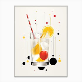 Mid Century Modern Tom Collins Floral Infusion Cocktail 3 Canvas Print