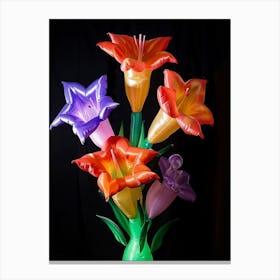 Bright Inflatable Flowers Gladiolus 2 Canvas Print