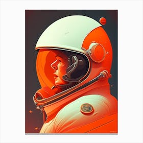 Cosmonaut Comic Space Space Canvas Print
