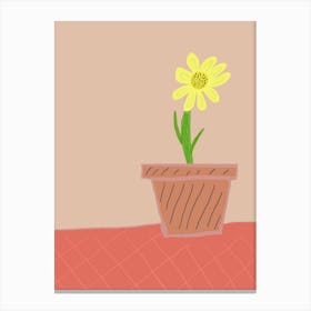 Yellow House Plant Canvas Print