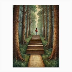 Man In The Woods Canvas Print