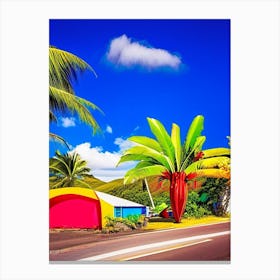 Ile De La Reunion France Pop Art Photography Tropical Destination Canvas Print