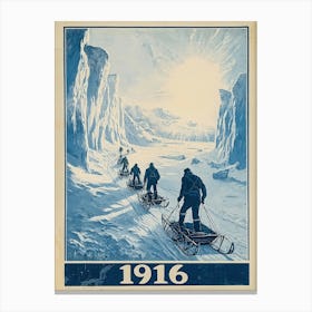 Aihrgdesign A Vintage Adventure Poster Of A 1916 Polar Expedi D1bdfea9 0e10 469f A212 30de10991bef 3 Canvas Print