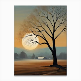 Sunset Tree Canvas Print